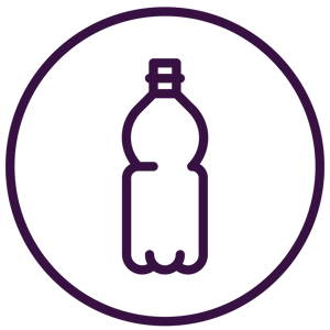 Plastflaske ikon_lilla Plastflaske ikon_lilla