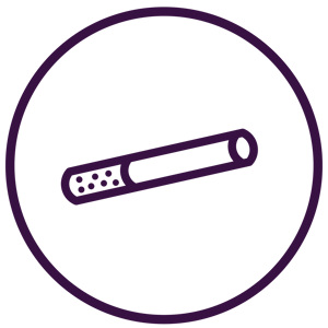 Sigarett ikon_Lilla Sigarett ikon_Lilla